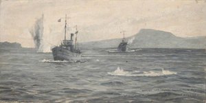 Hms' Lanner' And 'salvia' Under Bomb Attack In Suda Bay, 1941 — Rowland Langmaid