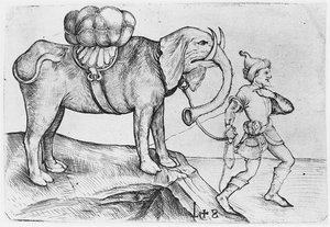The Elephant And His Trainer — Martin Schongauer