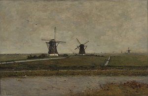 Polder With Mills Near Overschie — Paul Joseph Constantine Gabriel