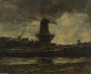 Three Windmills — Jacob Henricus Maris