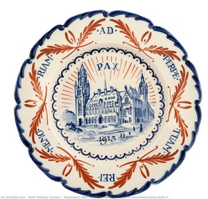 Napoleonic War Dutch Plateelbakkerij Delft commemorative plate II