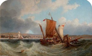 Shipping Off North Yarmouth — John Wilson Carmichael