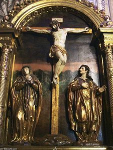 Retablo Del Calvario, Ubicado En El Brazo Izquierdo Del Crucero De La Iglesia Del Monasterio De Santa María Magdalena