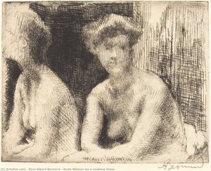 Nude Woman By A Looking Glass — Paul Albert Besnard