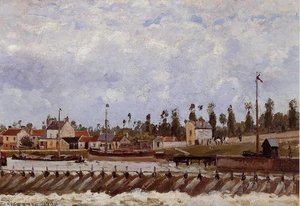 Pontoise Dam. — Camille Pissarro