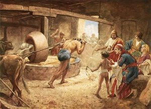 Samson Grinding In Prison At Gaza — William Brassey Hole