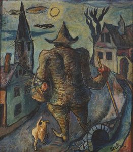 Man With Dog — David Davidovich Burliuk