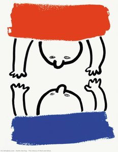 The Story Of Red And Blue — Keith Haring