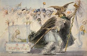 La Censure Traine L'amour Emprisonne — Charles Lucien Léandre