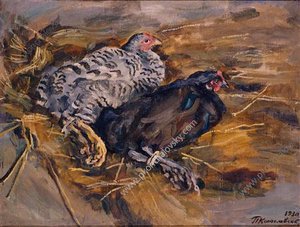Still Life. Hens. — Pyotr Konchalovsky