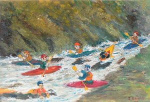 Slalom Practice, Dragon's Fall, Llangollen — James Bentley