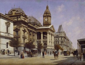 Melbourne Town Hall and Swanston Street