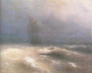 Tempest By Coast Of Nice — Ivan Konstantinovich Aivazovsky