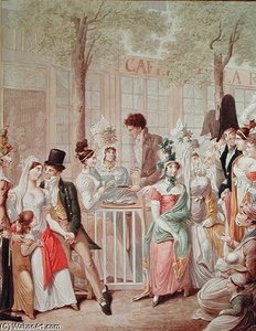 The Terrace Of The Cafe De La Rotonde In — George Emmanuel Opitz
