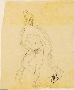(dancing Female Nude With Drapery) — Paul Manship