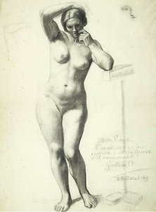 Standing Fermale Nude — Gustave Courbet