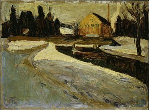 Schwabing, Wintersonne (schwabing, Winter Sun) — Wassily Wassilyevich Kandinsky, Abstract Expressionism