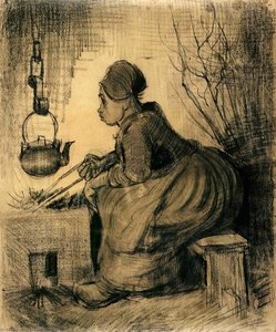 Frau Am Herd — Vincent Willem Van Gogh, Post-impressionism