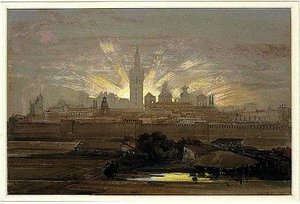 View Of Seville At Sunset — David Roberts