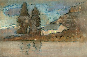 Patterned House And Trees — Sidney Herbert Sime