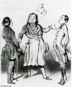 Robert Macaire Bureau De Remplacements Militaires Lithographie, Robert Macaire Bureau Of Military Replacements Lithographs — Honoré Daumier