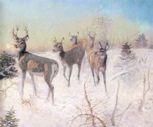 Deer In Winter — Charles Marion Russell