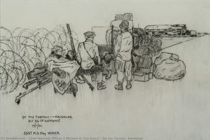 On The Tarmac, Kandahar — Chief Warrant Officer 2 Michael D. Fay Usmcr