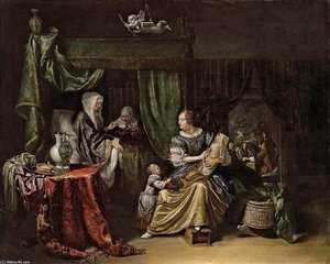 Newborn Baby — Matthijs Naiveu, Dutch Golden Age