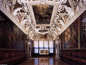 View Of The Sala Delle Quattro Porte — Titian, Renaissance Venetian Painting