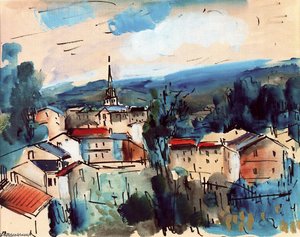 View Of Nesle-la-vallee — Maurice De Vlaminck