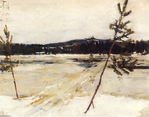 Viittatie Jäällä — Akseli Gallen-kallela