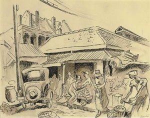 New Orleans Market — Thomas Hart Benton