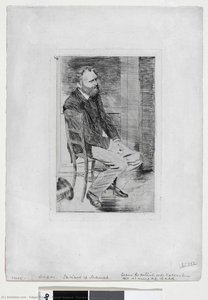 Manet Sitzend, Zum Rechten Gewendet — Hilaire-germain-edgar Degas