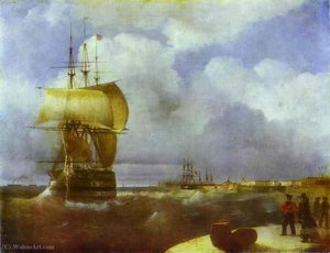 The Great Roads At Kronstadt — Ivan Konstantinovich Aivazovsky, Romanticism