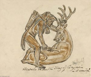 Hercules Takes The Stag Of Ceryneta — Paul Manship