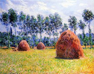Los Tallos De Cebada En Giverny — Claude Monet, Impressionismo Francés