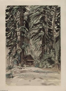 Evening At Carl Inn (progressive Proof No.61) — Chiura Obata