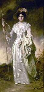 Shepherdess With Her Crook — Thomas Benjamin Kennington