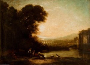 Evening (copy after Claude Lorrain)