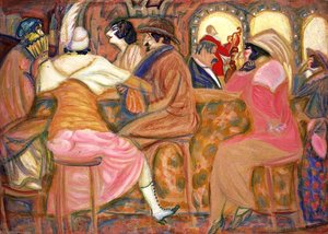Parisian Cafe — Boris Dmitrijevič Grigorjev