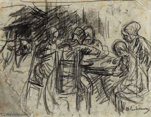 At The Table — Max Liebermann