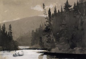 Tres Hombres En Una Canoa — Winslow Homer, American Realism