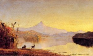 Lake Scene, Mount Chocorua — Jasper Francis Cropsey