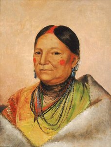Mee Chéet E Neuh, Wounded Bear's Shoulder, Wife Of The Chief — George Catlin