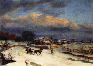 Kennett Square In Winter — Thomas Birch