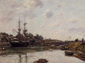 View Of La Touques — Eugène Louis Boudin