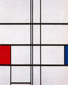 Composición Con Rojo Y Azul — Piet Mondrian