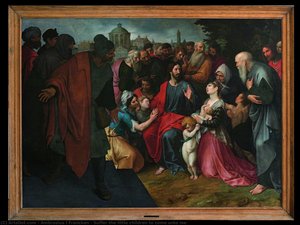 Suffer The Little Children To Come Unto Me — Ambrosius Francken I, Northern Renaissance Revival