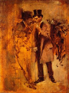 In Front Of The Stock Exchange No. 1 — Jean Louis Forain, Impressionism