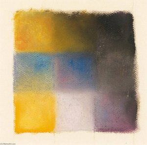 Abstraktion in Gelb, Blau und Violett